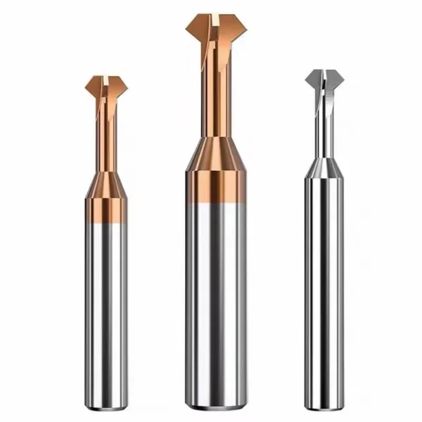 Carbide Chamfer End Milling Router Bits Surfacing Slot Carbide Endmill 3/4Flutes 60 90 120 Degree T-shaped UP Down Chamfering Mill Cutter