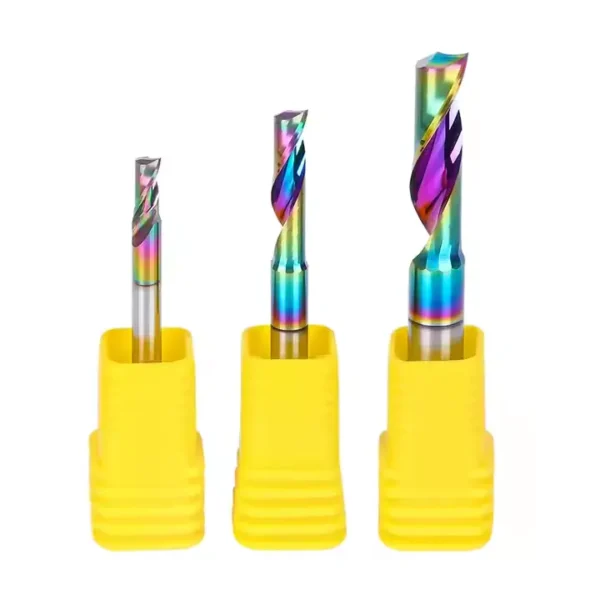 Solid Carbide Single Flute DLC Coated End Mills for Aluminum One Flute Router Bits Single Flute Spiral Milling Cutter